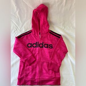 Adidas girls zip up hoodie